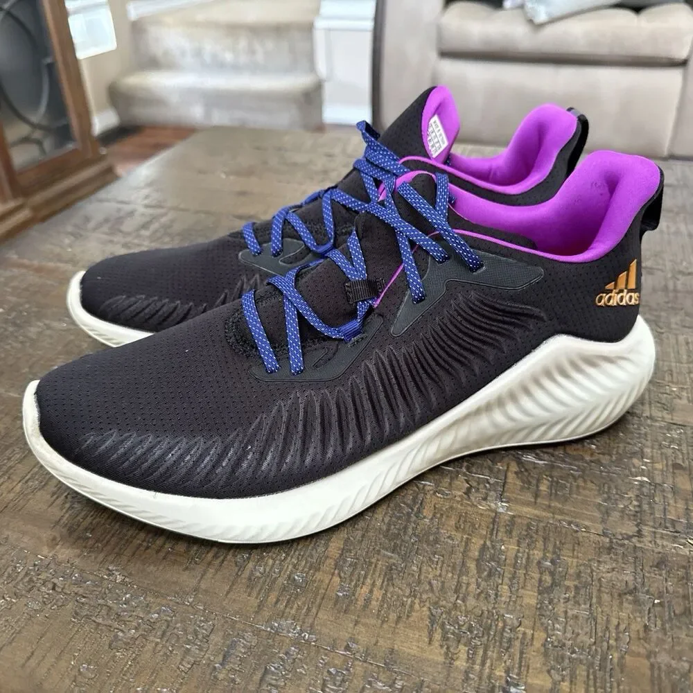 Adidas Alphabounce Plus G54125 Men's Black Running Shoes Size 10.5 Sneakers